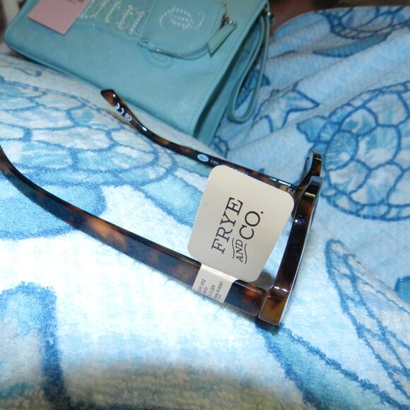 Frye & Co. Sunglasses Rectangular Tortoise UVA/UVB Protection NWT 🆕📦⌚🏃🏻💨⚡🚚 - Picture 14 of 16